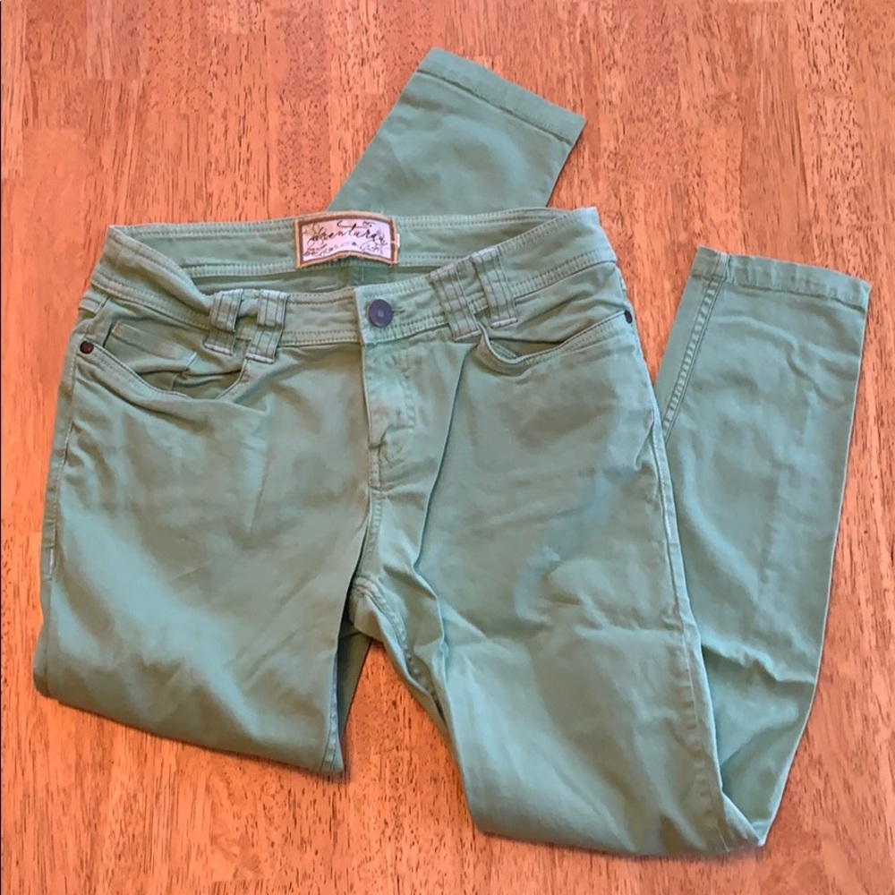 Aventura organic skinny crop jeans (mint green)